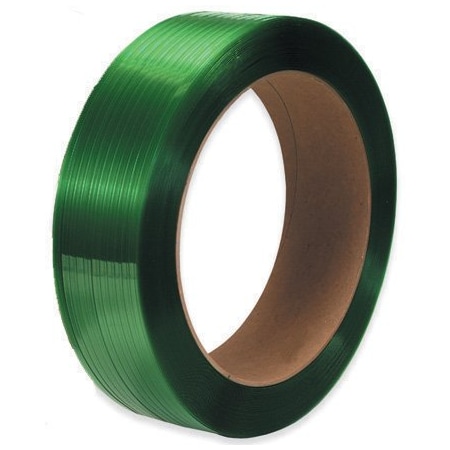 Bsc Preferred 1/2'' x 3250' - 16 x 3'' Core Polyester Strapping, Green - Smooth - 6500' BUY00013044